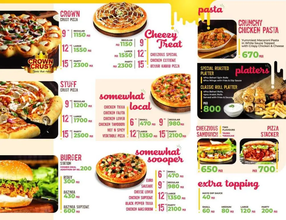 Cheezious Menu Prices